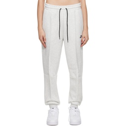 Gray Double-Faced Lounge Pants 241011F086009