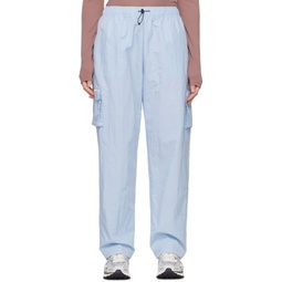 Blue Drawstring Trousers 241011F087000