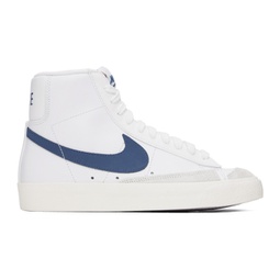White & Blue Blazer Mid 77 Sneakers 241011F127003