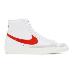 White & Red Blazer Mid 77 Sneakers 241011F127004