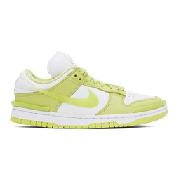 Green & White Dunk Low Twist Sneakers 241011F128008