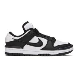Black & White Dunk Low Twist Sneakers 241011F128011