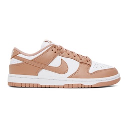 White & Beige Dunk Low By You Sneakers 241011F128015