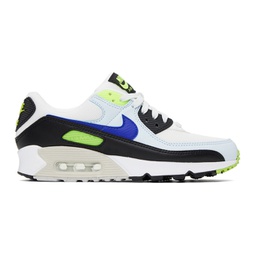 White & Blue Air Max 90 Sneakers 241011F128040