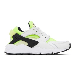 White & Yellow Air Huarache Sneakers 241011F128041
