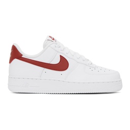 White & Orange Air Force 1 07 Sneakers 241011F128044