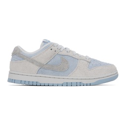 Blue & Gray Dunk Low Sneakers 241011F128085