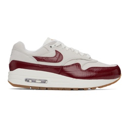 White & Red Air Max 1 LX Sneakers 241011F128086