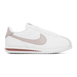 White & Pink Cortez Sneakers 241011F128117