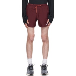Burgundy Brief-Lined Shorts 241011M193001