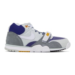 Gray & Blue Air Trainer 1 Sneakers 241011M236010