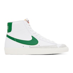 White & Green Blazer Mid 77 Vintage Sneakers 241011M236014