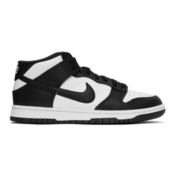 Black & White Dunk Mid Sneakers 241011M236024