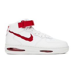 White & Red Air Force 1 Mid Evo Sneakers 241011M236034