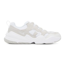 White & Beige Tech Hera Sneakers 241011M237025