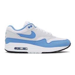 White & Blue Air Max 1 Sneakers 241011M237027