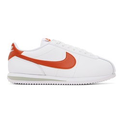 White & Orange Cortez Sneakers 241011M237043
