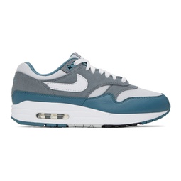 Gray & Blue Air Max 1 Sneakers 241011M237061