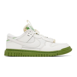 White & Green Air Dunk Low Jumbo Sneakers 241011M237109