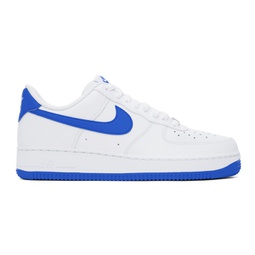 White & Blue Air Force 1 07 Sneakers 241011M237117