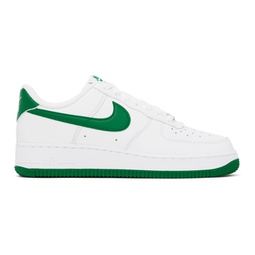 White & Green Air Force 1 07 Sneakers 241011M237118
