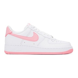 White & Pink Air Force 1 07 Sneakers 241011M237119