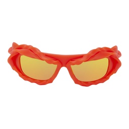 SSENSE Exclusive Red Twisted Sunglasses 241016M134005