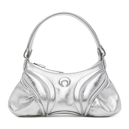 Silver Laminated Leather Futura Bag 241020F048001