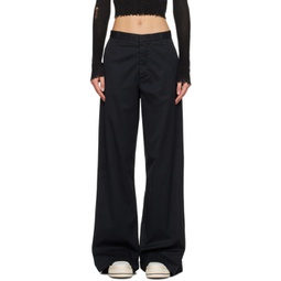 Black Trench Trousers 241021F087004
