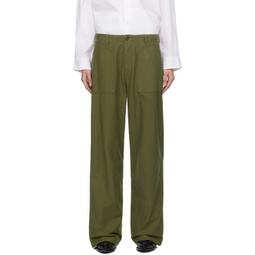 Green Utility Trousers 241021F087006