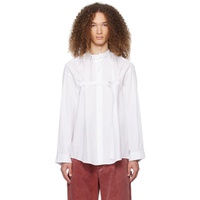 White Cinch Strap Shirt 241021M192005