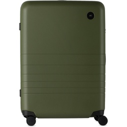 Green Medium Check-In Suitcase 241033M173010