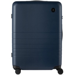 Navy Medium Check-In Suitcase 241033M173033
