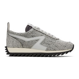 Gray Retro Runner Sneakers 241055F128002