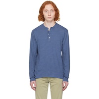 Blue Classic Flame Henley 241055M211000
