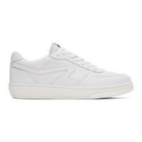 White Retro Court Sneakers 241055M237003