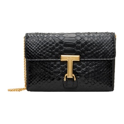 Black Shiny Stamped Crocodile Monarch Mini Bag 241076F048016