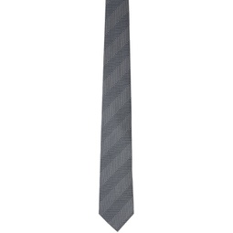 Gray Diagonal Stripe Tie 241076M158010