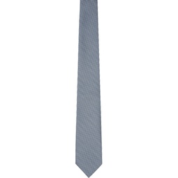 Blue Silk Tie 241076M158011
