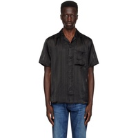 Black Striped Shirt 241084M192013