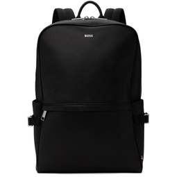 Black Structured Backpack 241085M166010