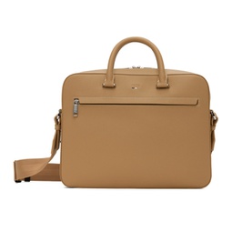 Beige Ray Faux-Leather Briefcase 241085M167018