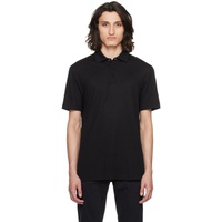 Black Embroidered Polo 241085M212072