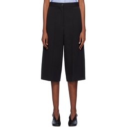 Black Pinched Seam Trousers 241091F087010
