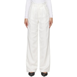 White Carrie Trousers 241092F087013