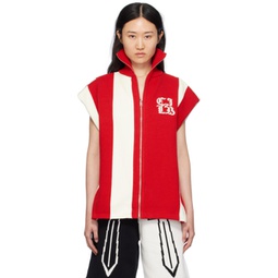 Red & White Stripe Vest 241101F097003