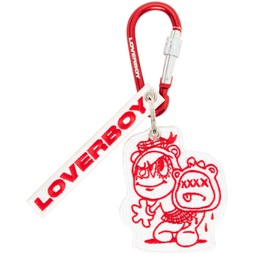 White & Red Character Keychain 241101M148001