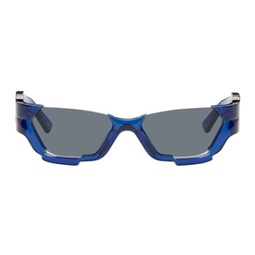SSENSE Exclusive Blue Deconstructed Sunglasses 241107M134002