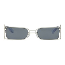 SSENSE Exclusive Silver Bamboo Sunglasses 241107M134003