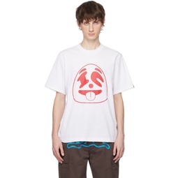 White Panda Face T-shirt 241108M213029